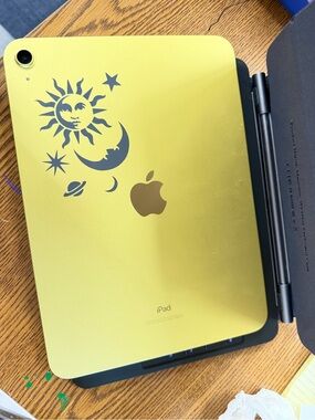 Apple iPad Yellow with Celestial Decal (10th Gen)